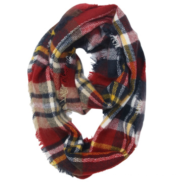 Écharpe d&#39;hiver Femmes Dames Designer Écharpes Style Plat Tartan Stripe Cachemire Gland Cou Porter Infinity Splicing Couleur Écharpes